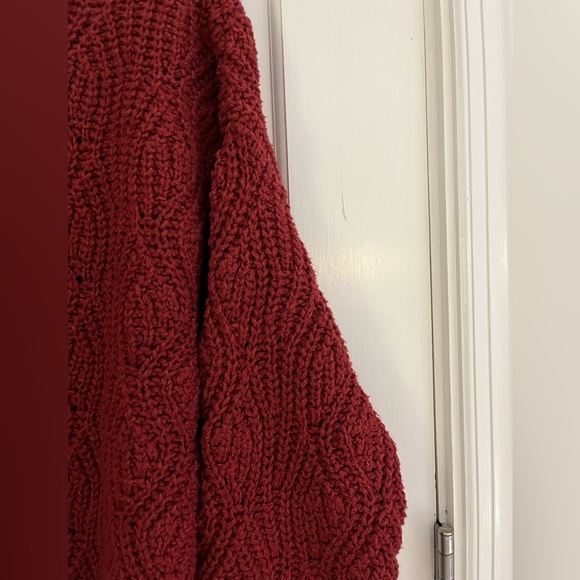 ❄️Universal Thread Brick Red Open Knit Open Front Cardigan Size Large - Picture 3 of 8
